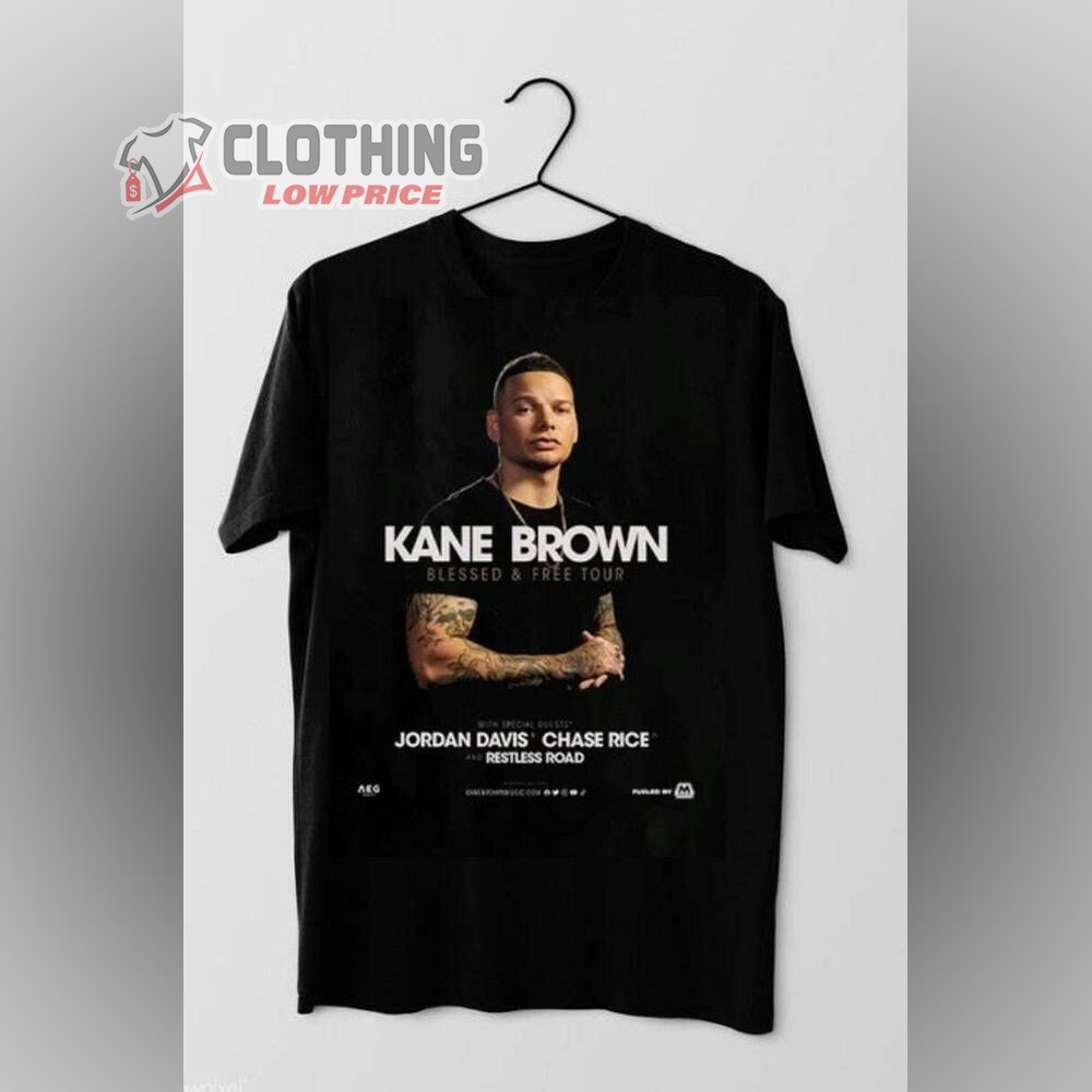 Kane Brown Tour Dates 2022 - 2023 T- Shirt, Kane Brown  Blessed And Free Tour T-shirt, Kane Brown T-shirt