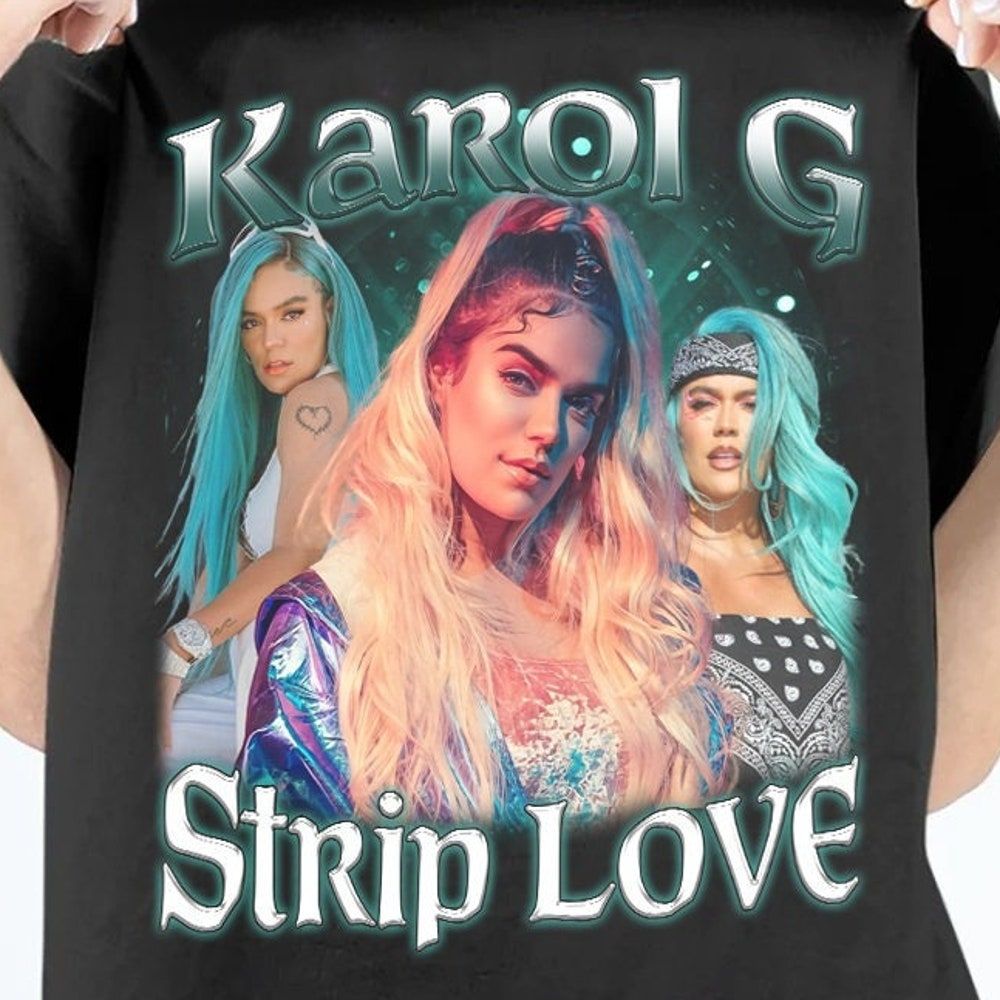 Karol G Strip Love Concert  Tour 2022 Merch Vintage Bichota T-Shirt