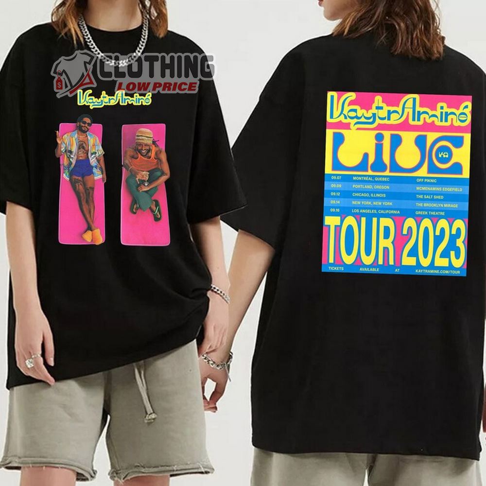 Kaytranada And Amine Tour 2023 Tickets Setlist Merch, Kaytranada And Amine 2023 Tour Shirt, Kaytranada And Amine T-Shirt