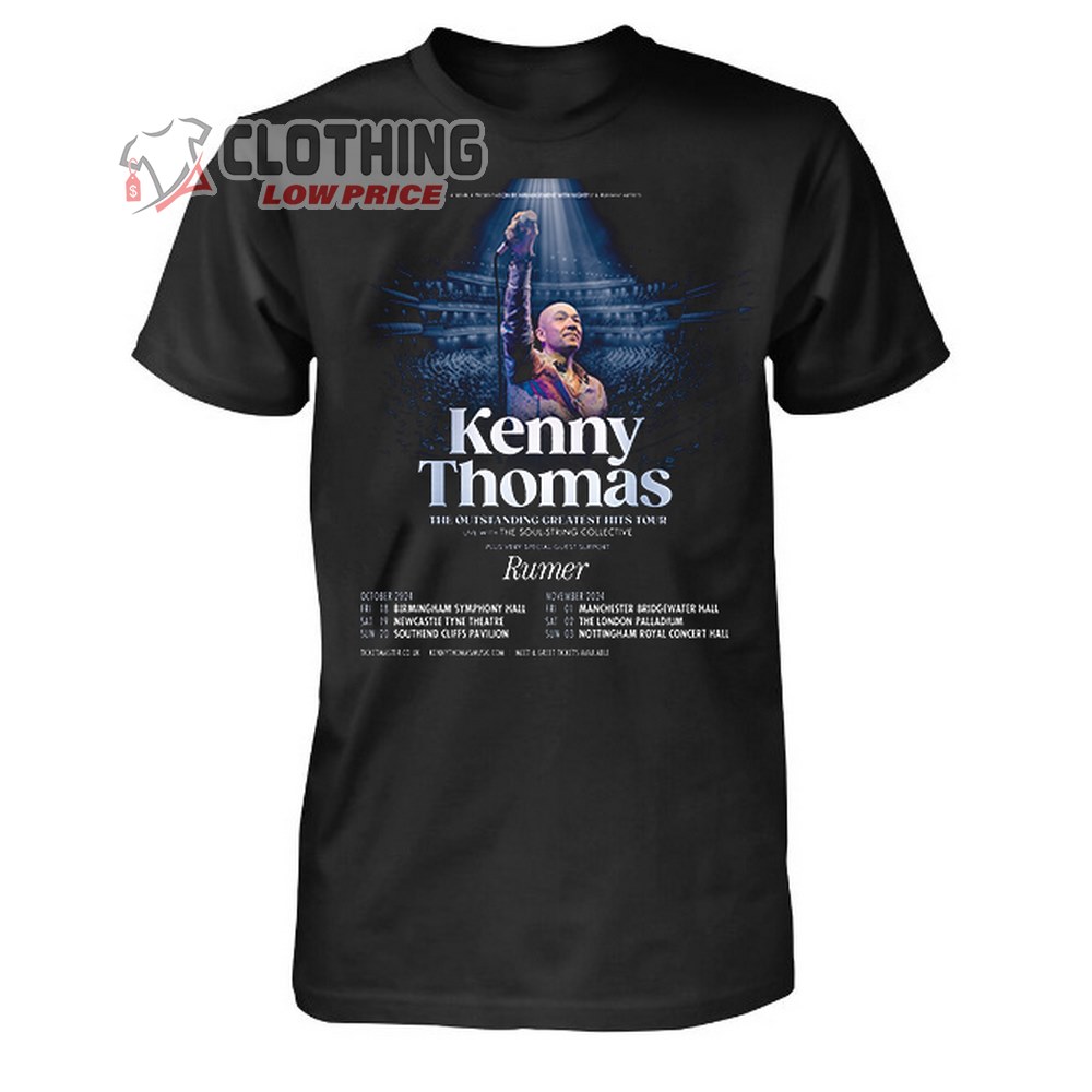 Kenny Thomas Biggest UK Tour 2024 Merch, Kenny Thomas Tour Dates Autumn 2024 Shirt, Kenny Thomas Tour 2024 T-Shirt