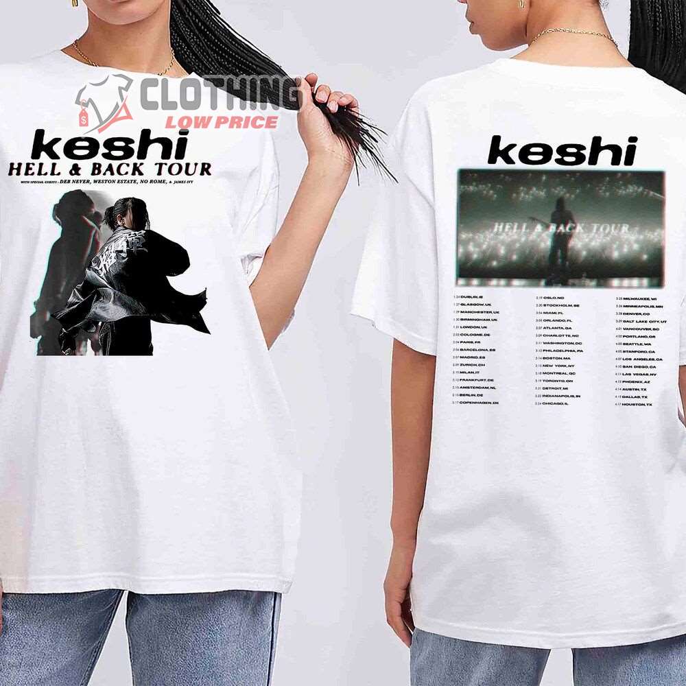 Keshi Hell & Back Tour 2023 Tickets Merch, Keshi Tour 2023 Shirt, Keshi Hell & Back Tour 2023 With Special Guests T-Shirt