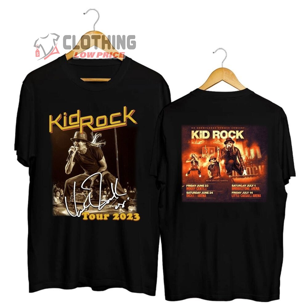 Kid Rock World Tour 2023 US Merch, Kid Rock Tour 2023 Shirt, Kid Rock 2023 US Tour With Special Guest T-Shirt