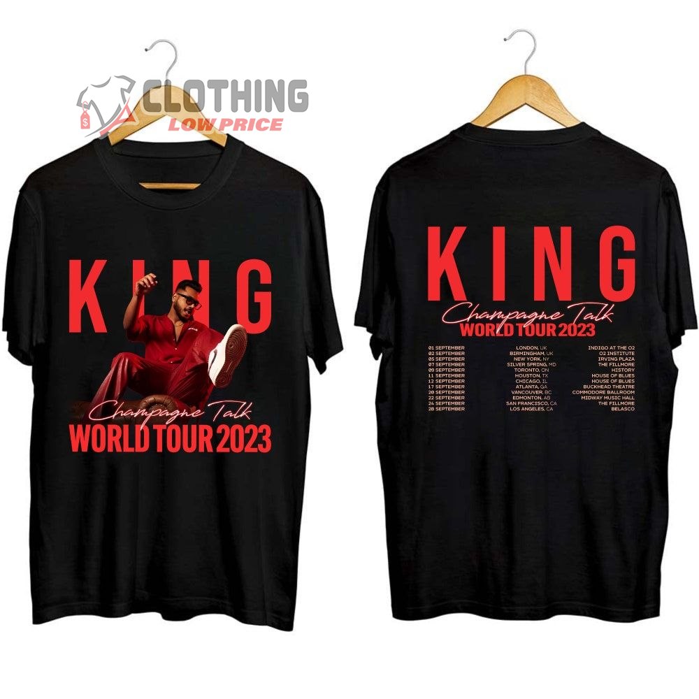 King - Champagne Talk World Tour 2023 Merch, Champagne Talk World Tour 2023 Shirt, King Champagne Talk London Tour 2023 T-Shirt