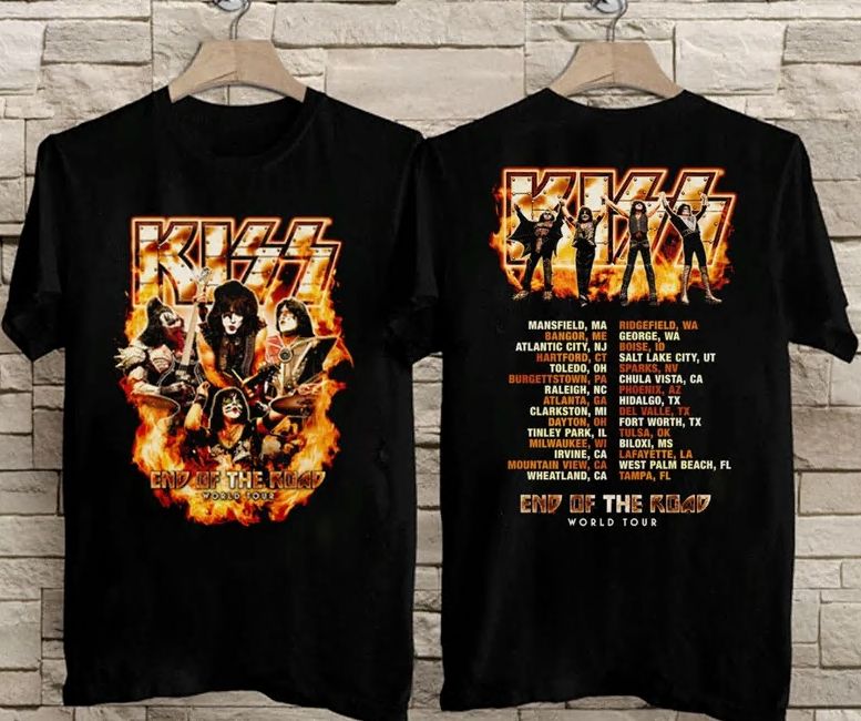 Kiss End Of The Road World Tour 2022 Merch Kiss Tour Dates T-Shirt