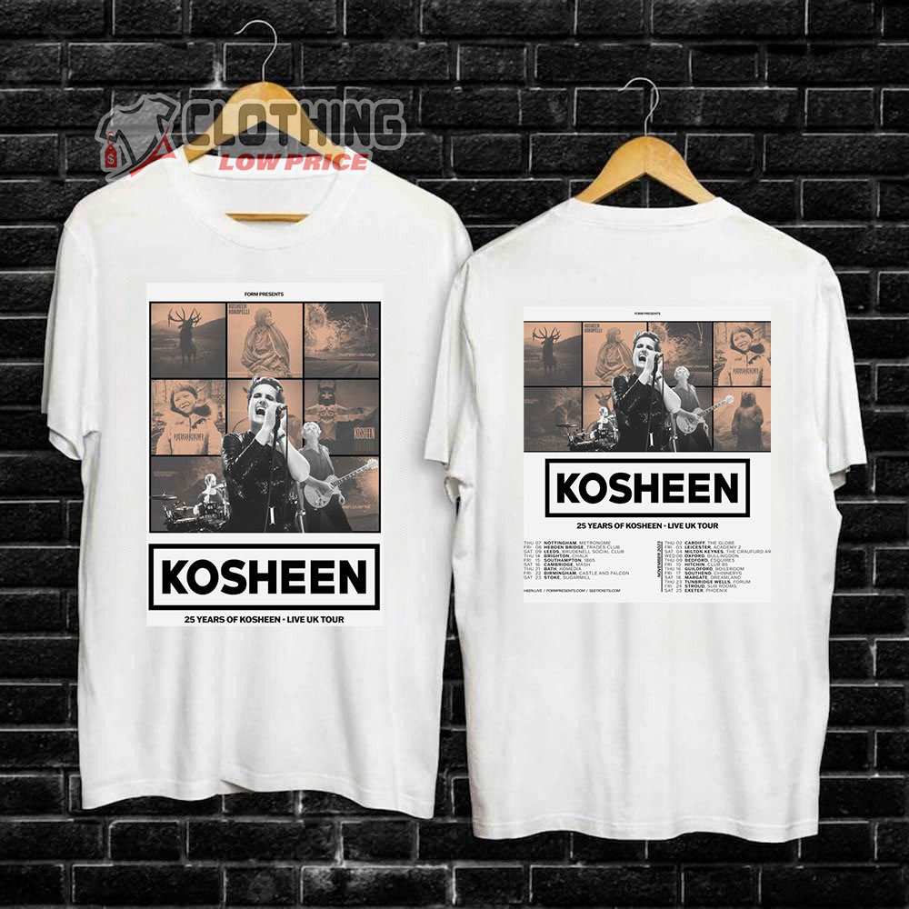 Kosheen 25 Years Of Kosheen Live UK Tour Merch, Kosheen Setlist 2023 Shirt, Kosheen Live Tour Dates 2023 T-Shirt