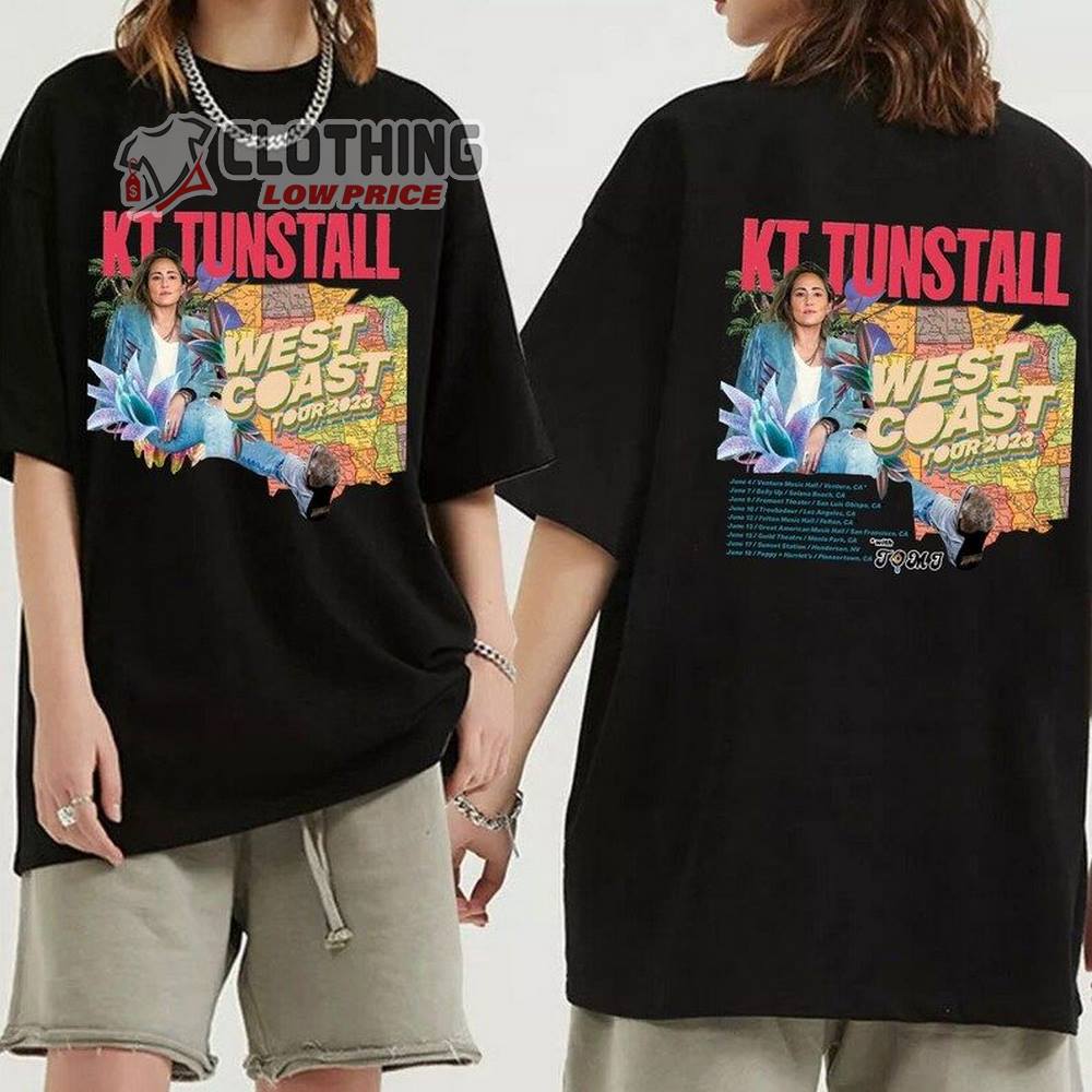 Kt Tunstall West Coast Tour 2023 Shirt, Kt Tunstall 2023 Tour Merch