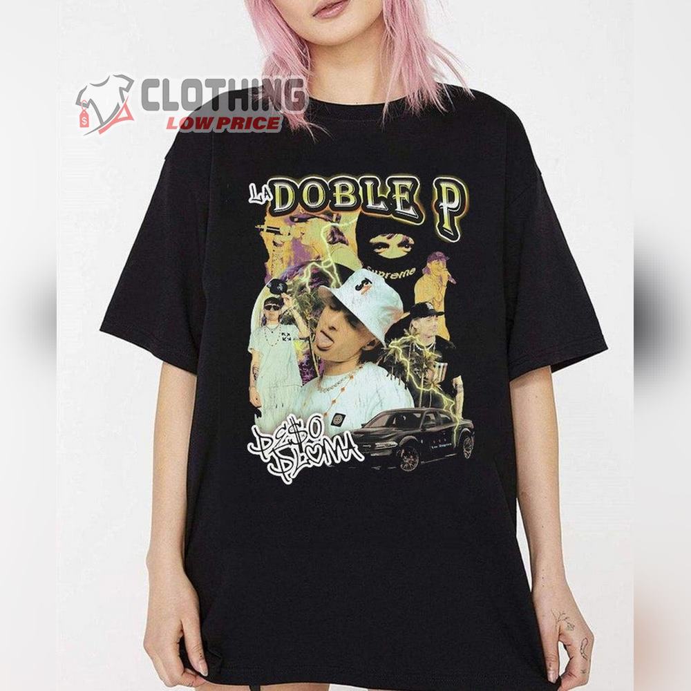 LA Doble P Peso Pluma Tour 2023 Shirt, Peso Pluma Vintage Style TShirt, Peso Pluma Tulum Lyrics Merch