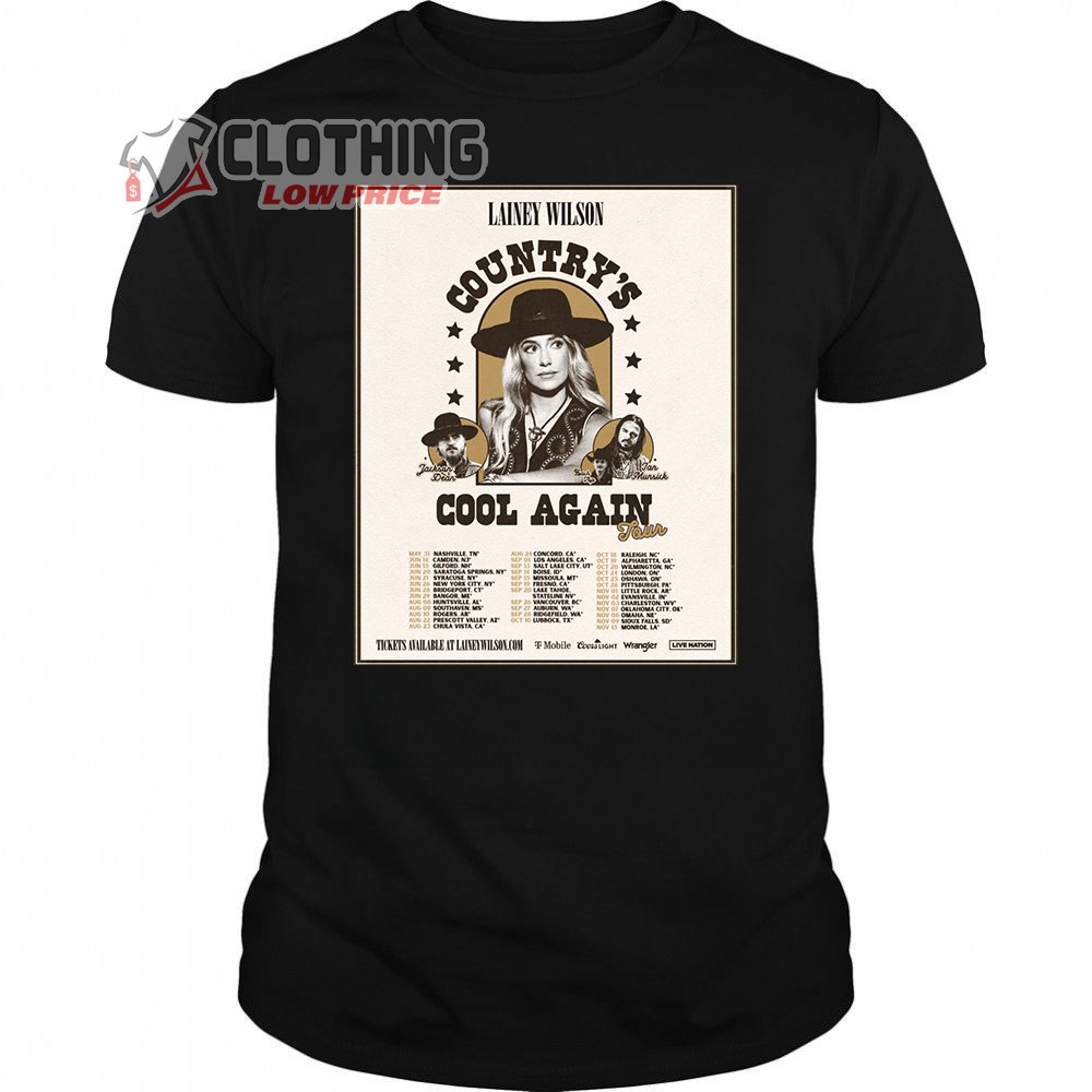 Lainey Wilson Country's Cool Again North American Tour 2024 Merch, Lainey Wilson Cool Again Tour Shirt, Lainey Wilson Wild Horses Fan Club T-Shirt