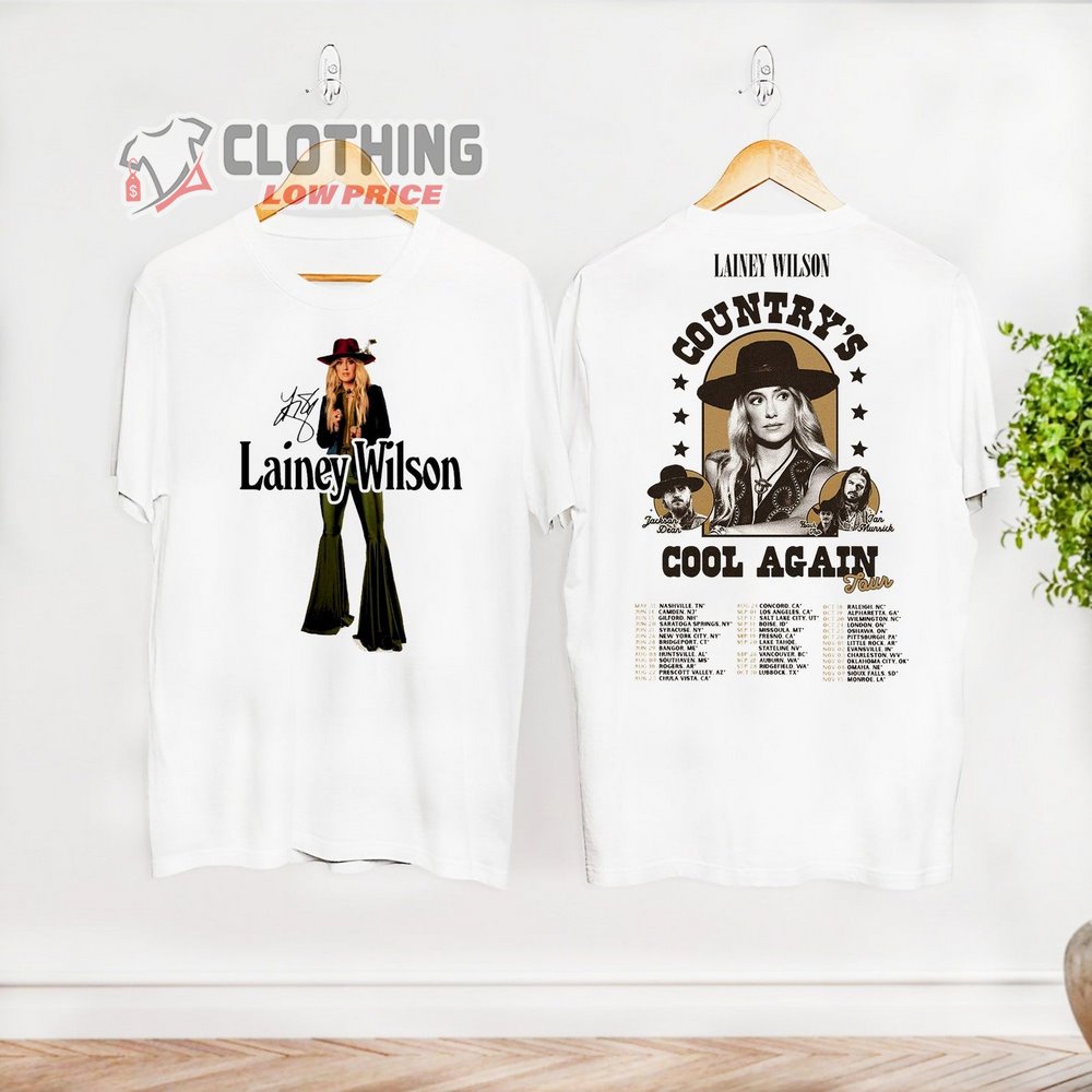 Lainey Wilson Signature Merch, Country's Cool Again Tour 2024 Shirt, Lainey Wilson Fan Shirt, Lainey Wilson Country Music T-Shirt