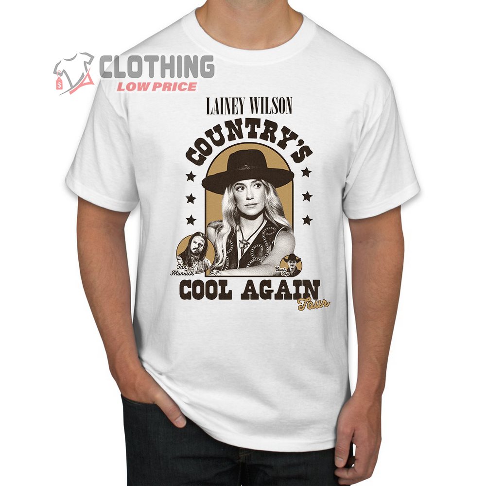 Lainey Wilson Tour 2024 Merch, Lainey Wilson, Ian Munsick, And Zach Top Shirt, Lainey Wilson Country's Cool Again Tour T-Shirt