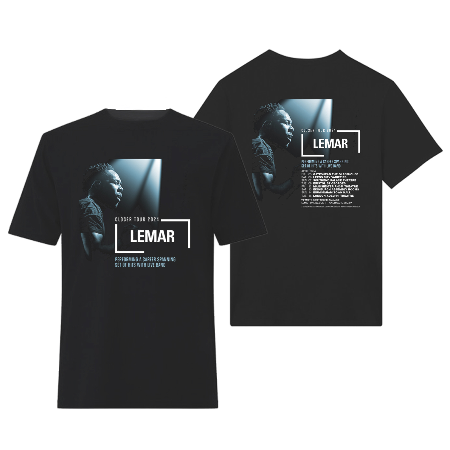 Lemar  Closer UK tour 2024 Merch, Closer  Tour 2024 Shirt, Lemar Singer Tour  Dates 2024 T-Shirt