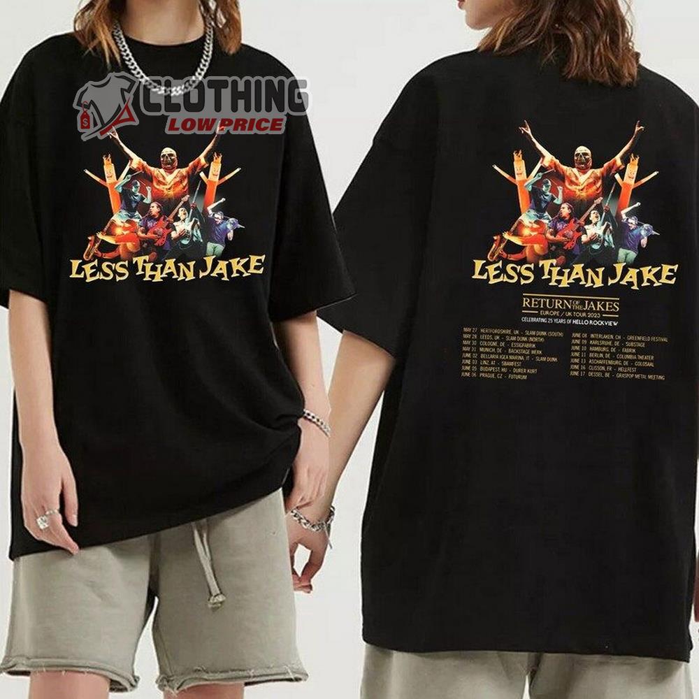 Less Than Jake 2023 Tour Unisex Shirt, Less Than Jake Eu Uk Tour Band Shirt, Less Than Jake Concert Merch