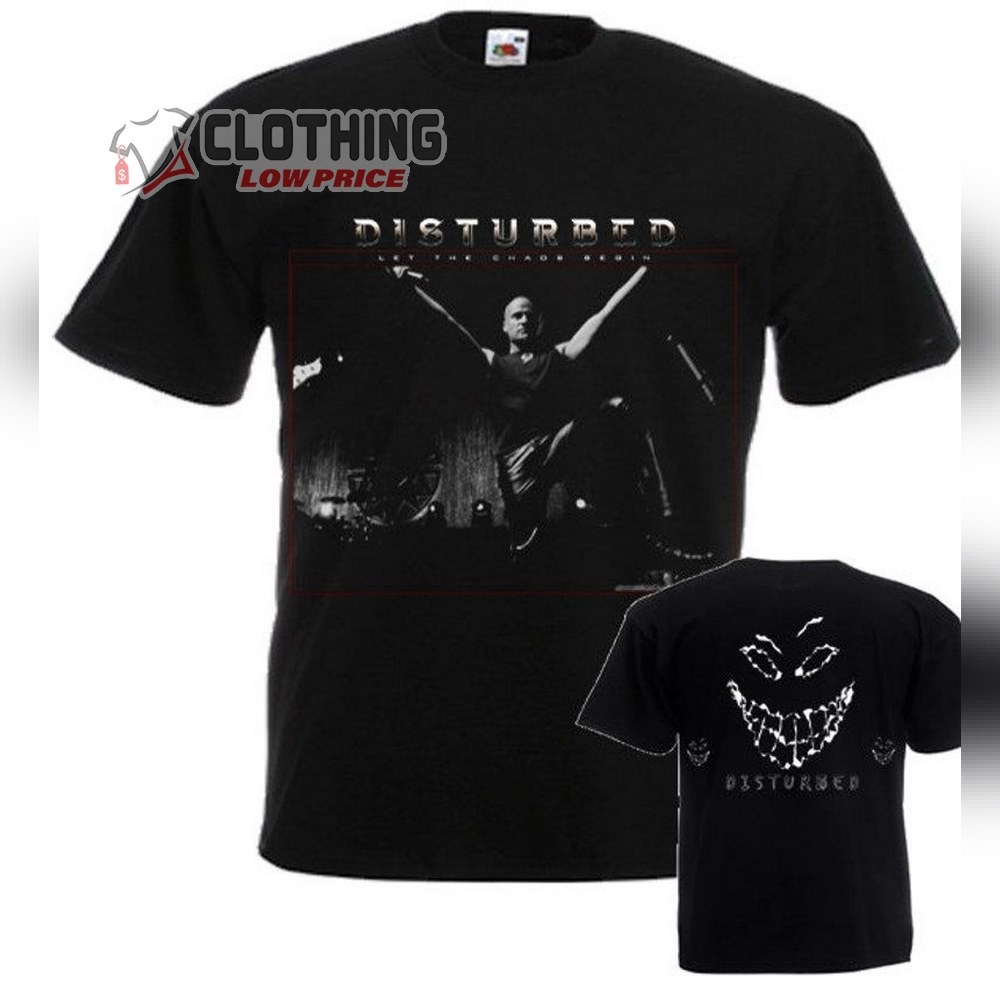 Let The Chaos Reign Shirt, Disturbed On Stage Merch, Disturbed Album Tee