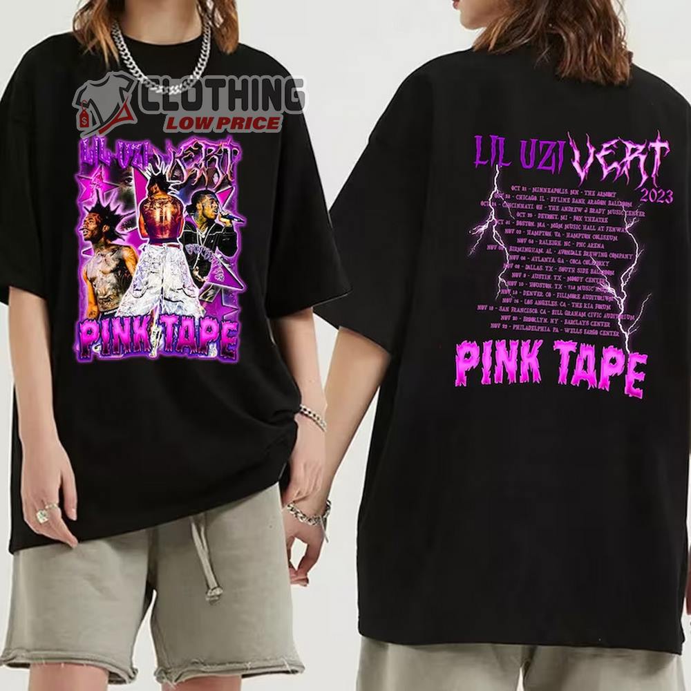 Lil Uzi Vert Concert 2023 Merch, Pink Tape Tour 2023 Tickets Shirt, Lil Uzi Vert Pink Tape 2023 Fan T-Shirt