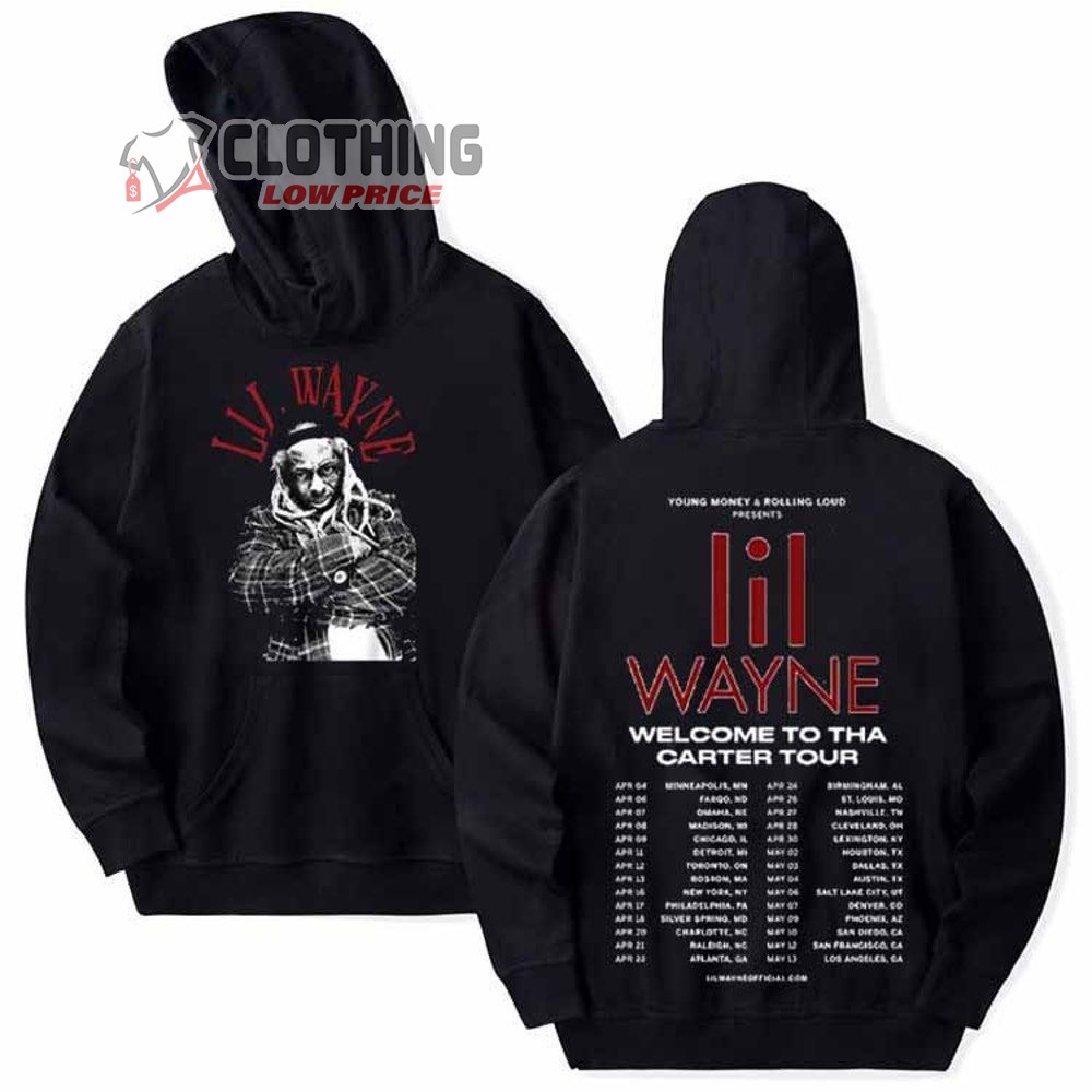 Lil Wayne Rapper World Tour 2023 Merch Lil Wayne Rapper Fan Shirt, Lil Wayne Welcome To Tha Carter Tour Lil Wayne T-Shirt