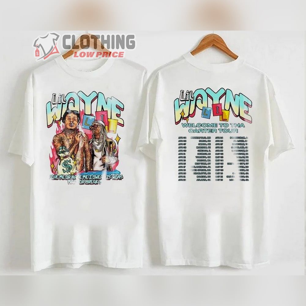 Lil Wayne The Carter Tour Dates 2023 T-Shirt, Lil Wayne 2023 Tour Shirt, Lil Wayne Rapper Tour Shirt, Hip Hop Lil Wayne Merch