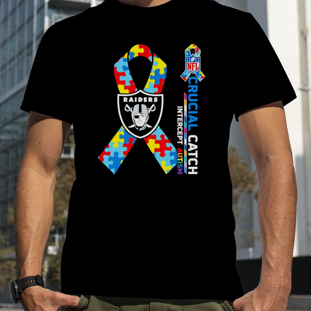 NFL Las Vegas Raiders Crucial Catch Intercept Autism Shirt