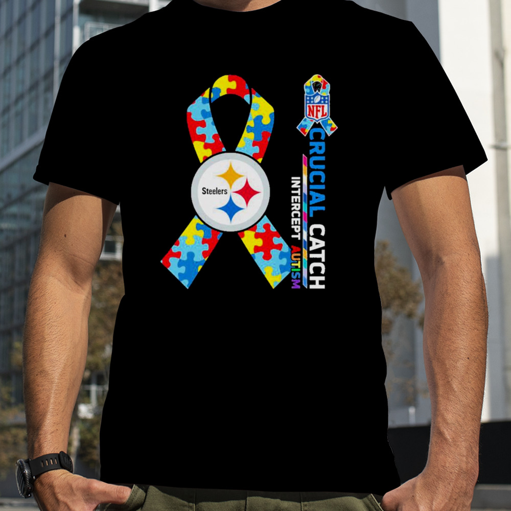 NFL Pittsburgh Steelers Crucial Catch Intercept Autism Shirt