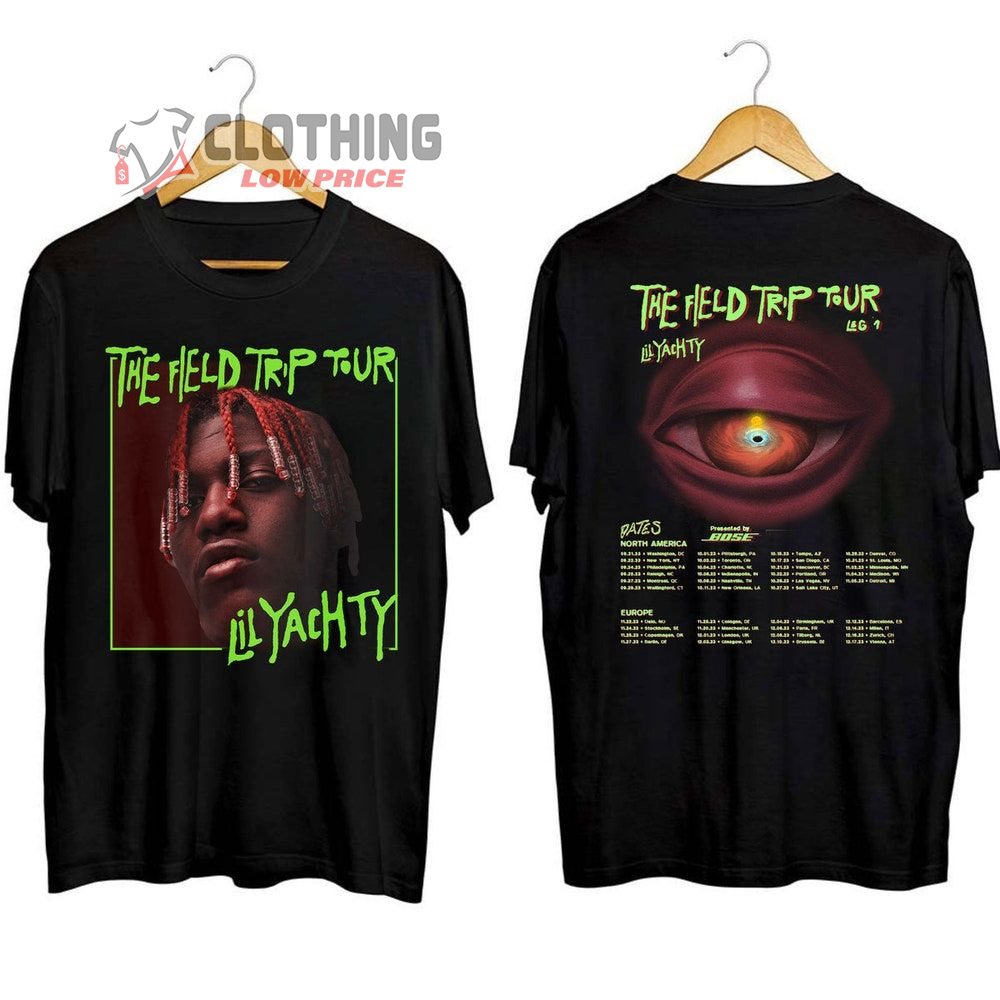 Lil Yatchy The Fleld Trip Tour Merch, Lil Yatchy 2023 Tour Dates North America Shirt, Lil Yatchy Rapper Tour T-Shirt