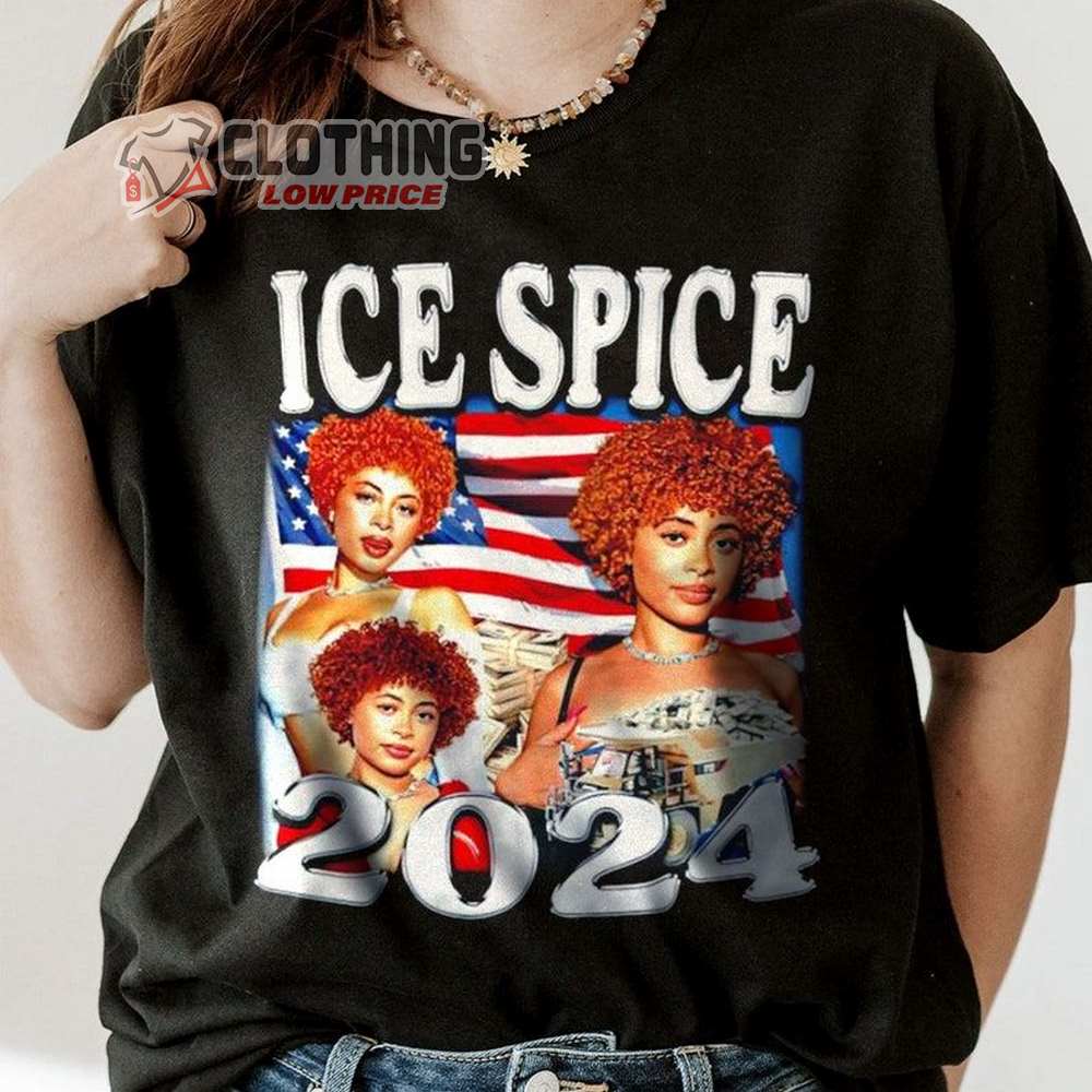 Limited Vintage Style Ice Spice T-Shirt, Ice Spice 2024 Tour Sweatshirt, Ice Spice Vintage Hoodie