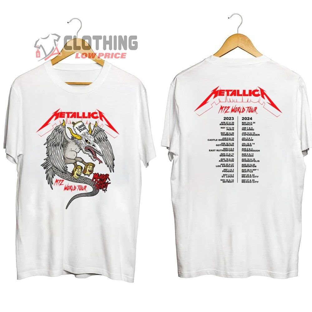 Liquid Death x Metallica Murder Your Thirst Merch, Liquid Death x Metallica M72 World Music Tour 2023-2024 Shirt, Metalica Music Band T-Shirt