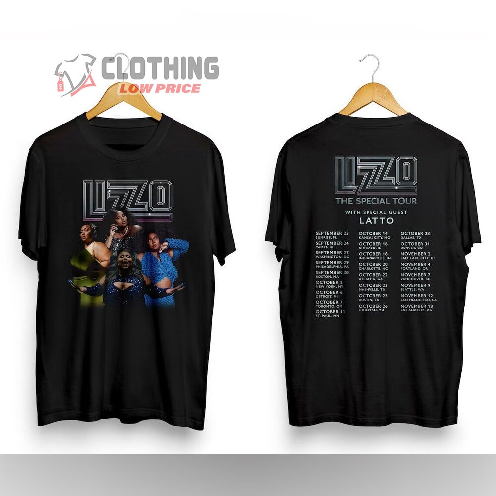 Lizzo American Singer Merch Lizzo The Special Tour 2022-2023 Shirt The Special Tour With Special Guest Latto Shirt Lizzo Setlist T-Shirt