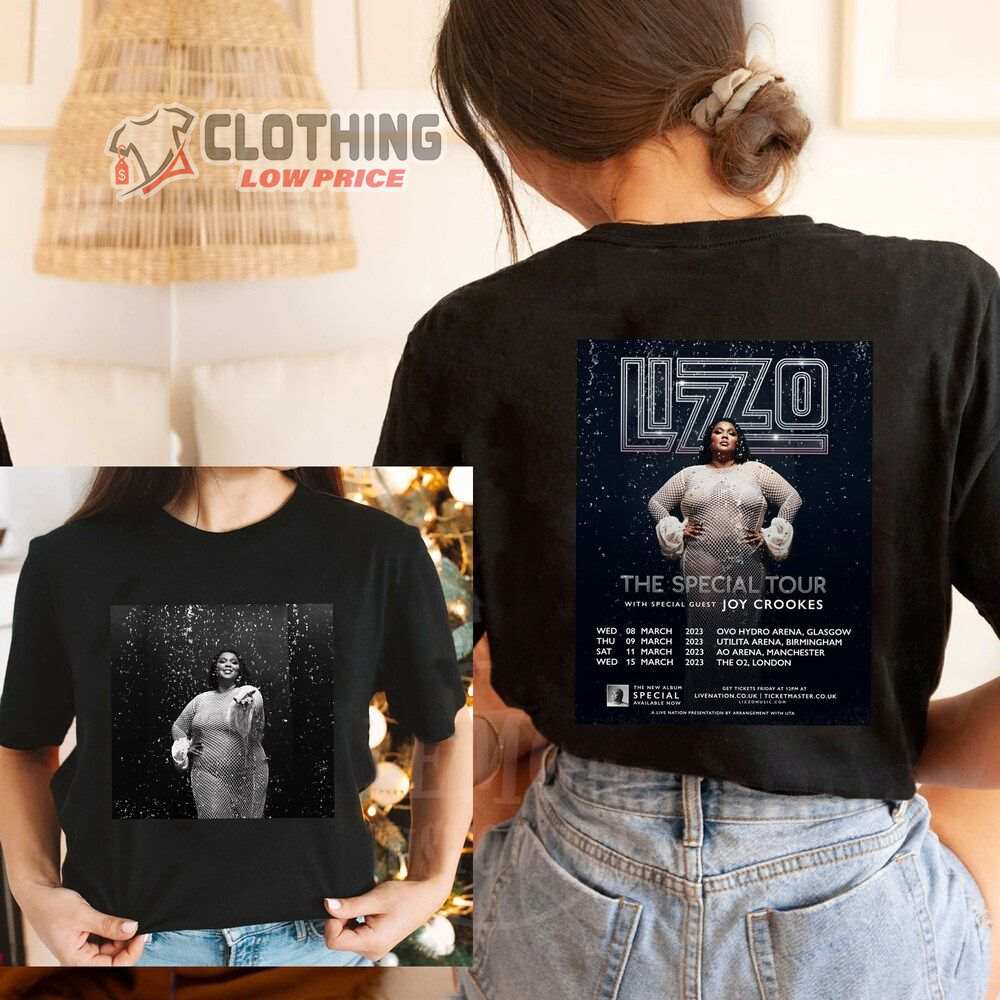 Lizzo Special World Tour 2023 Merch Lizzo Concert 2023 With Special Guest Joy Crookes Shirt Special Tour 2023 US T-Shirt