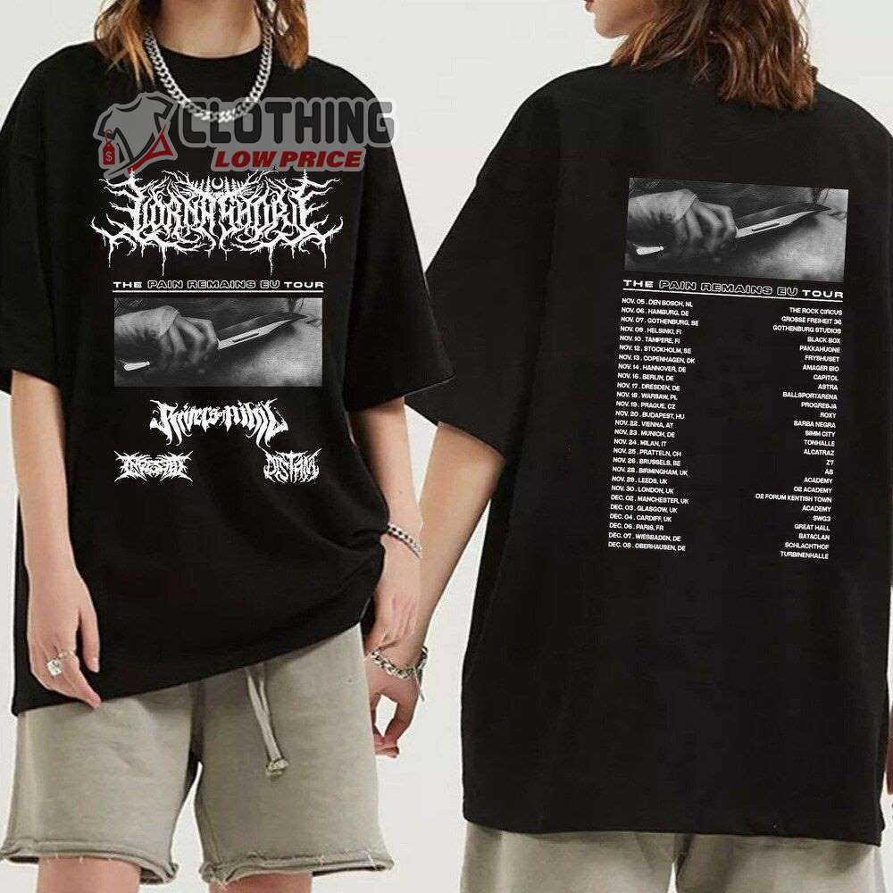 Lorna Shore The Pain Remains EU Tour 2023 Merch, Lorna Shore World Tour 2023 Setlist Shirt, Lorna Shore 2023 Concert T-Shirt