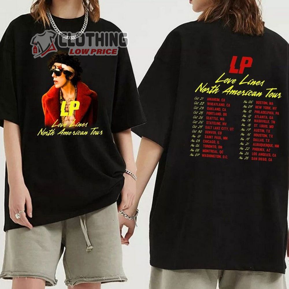 Lp Love Lines North American 2023 Tour Merch, Lp 2023 Concert Shirt, Love Lines North American World Tour 2023 T-Shirt