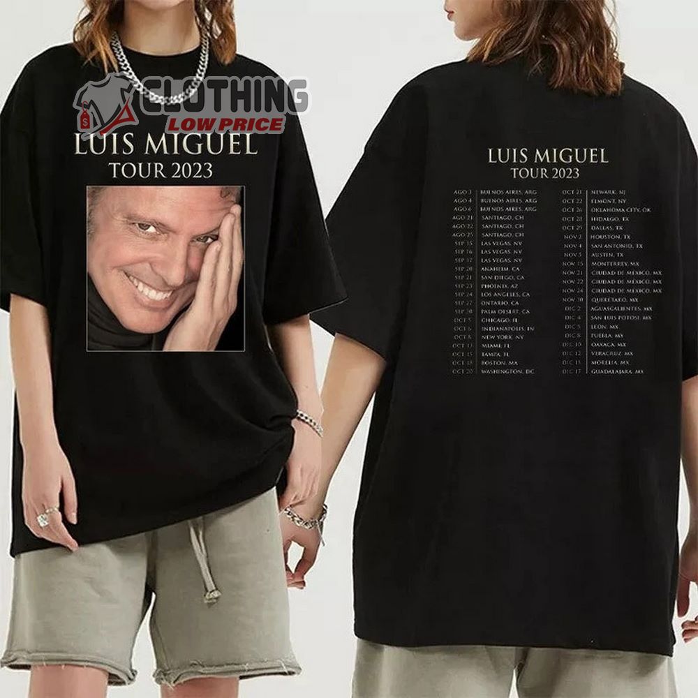 Luis Miguel Tour Dates 2023 Merch, Luis Miguel Tour 2023 Las Vegas Shirt, Luis Miguel 2023 Concert T-Shirt