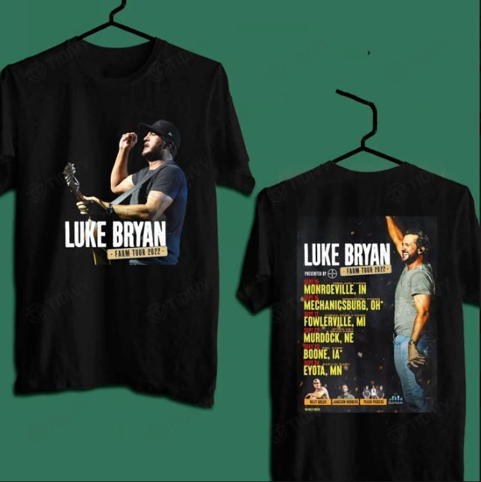 Luke Bryan Farm Tour 2022 With Riley Green And Mitchell Tenpenny T-Shirt