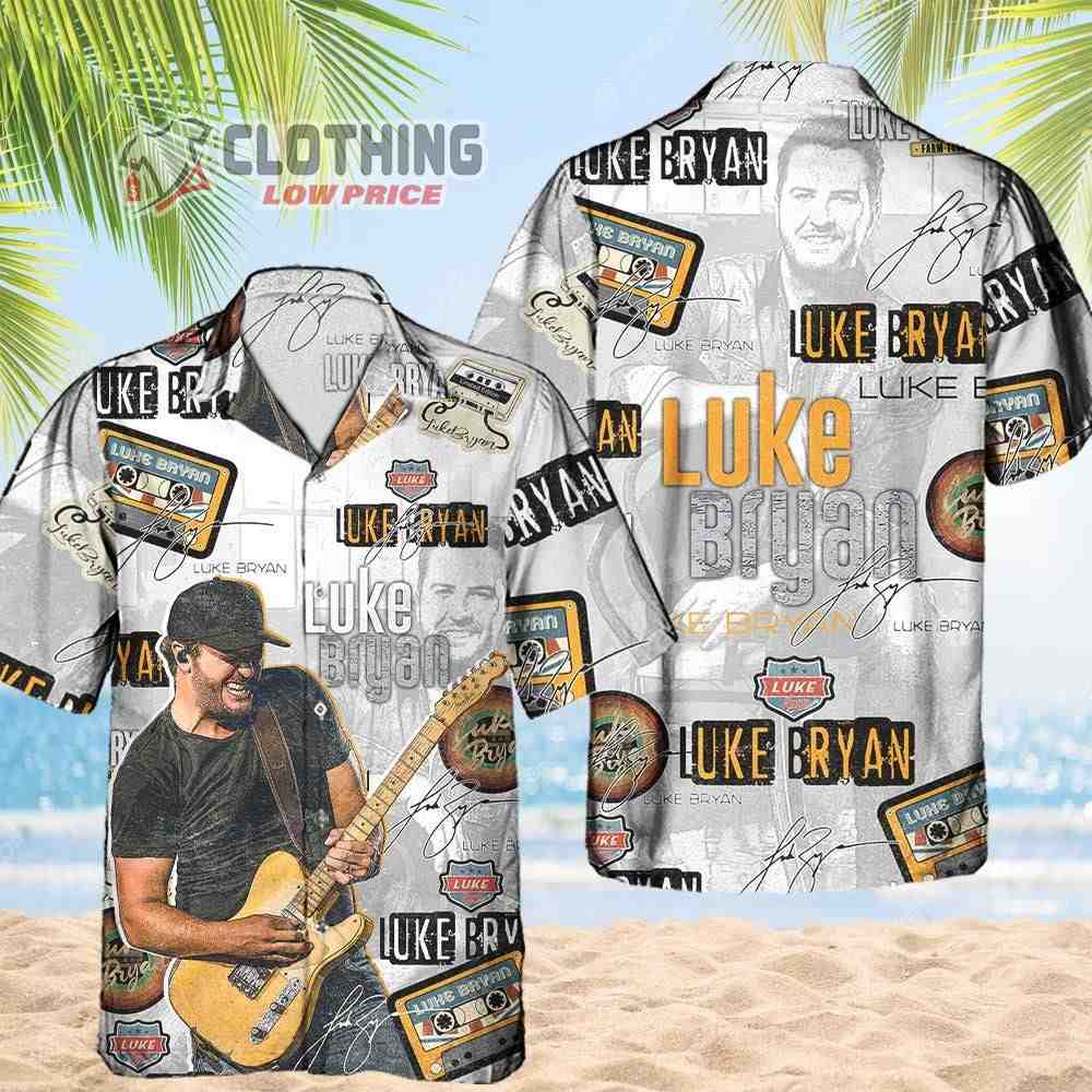 Luke Bryan World Tour 2023 Signatures Country On Tour Hawaiian Shirt