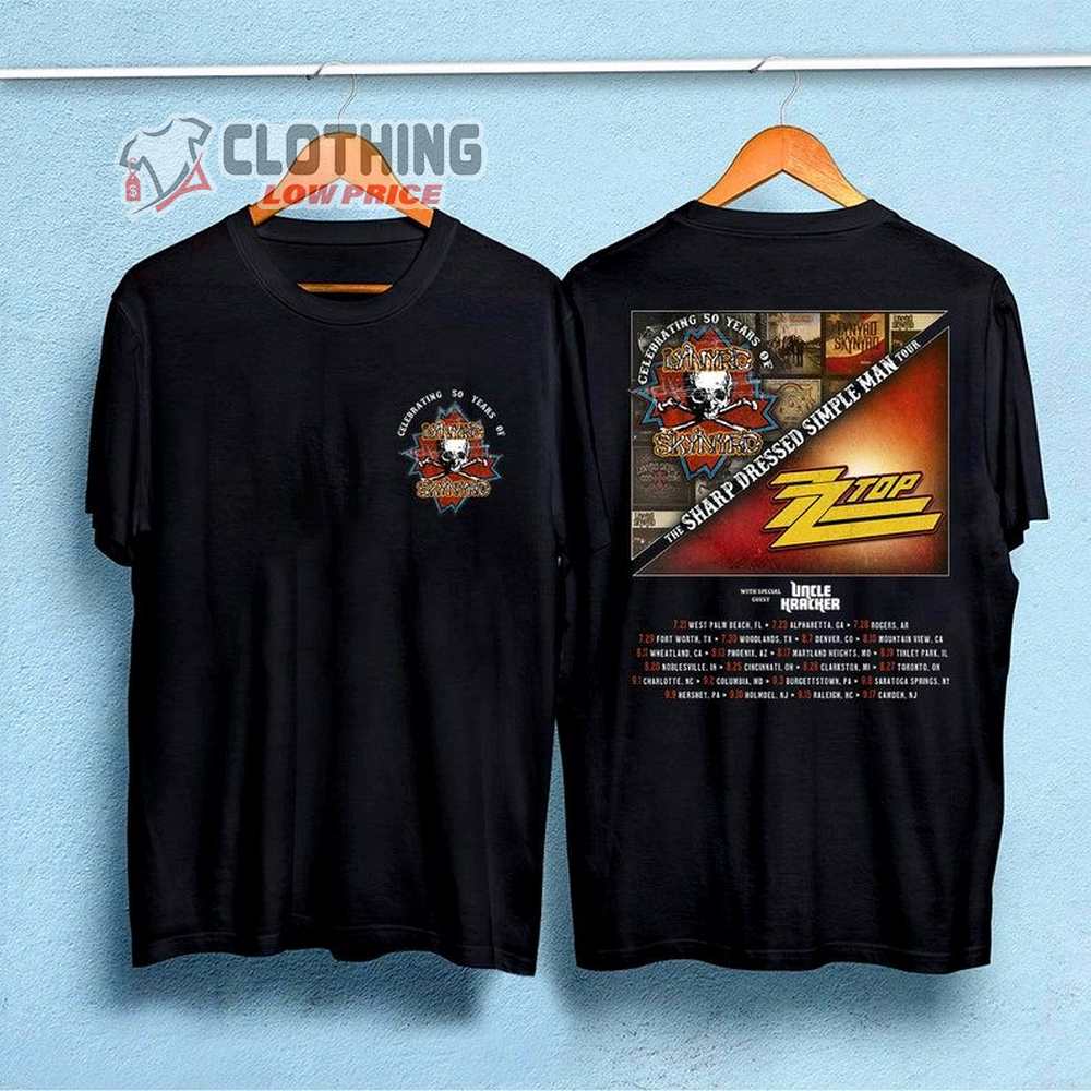 Lynyrd Skynyrd The Sharp Dressed Simple Man 2023 Tour Shirt, Lynyrd Skynyrd Tour 2023 With ZZ Top Shirt, Lynyrd Skynyrd Concert Music Merch