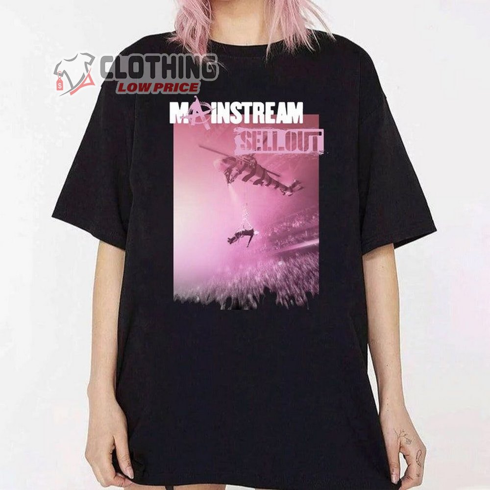 Machine Gun Kelly Mainstream Sellout T-Shirt, Rock Music Machine Gunn Kelly Merch, Machine Gun Kelly Concert Music Merch