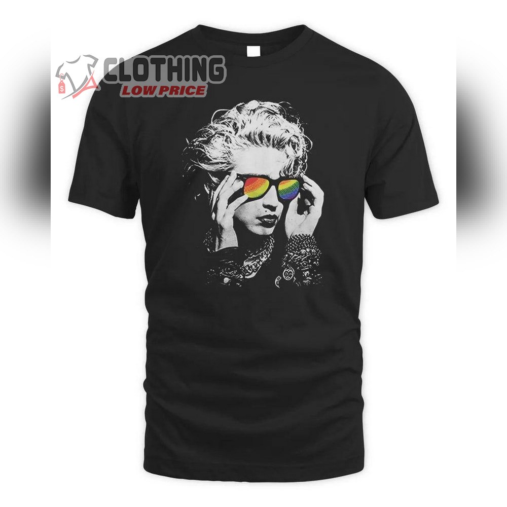 Madonna 50 Number Ones The Rainbow Black T Shirt, Hoodie, Sweatshirt, Madonna Retro 90S Merch