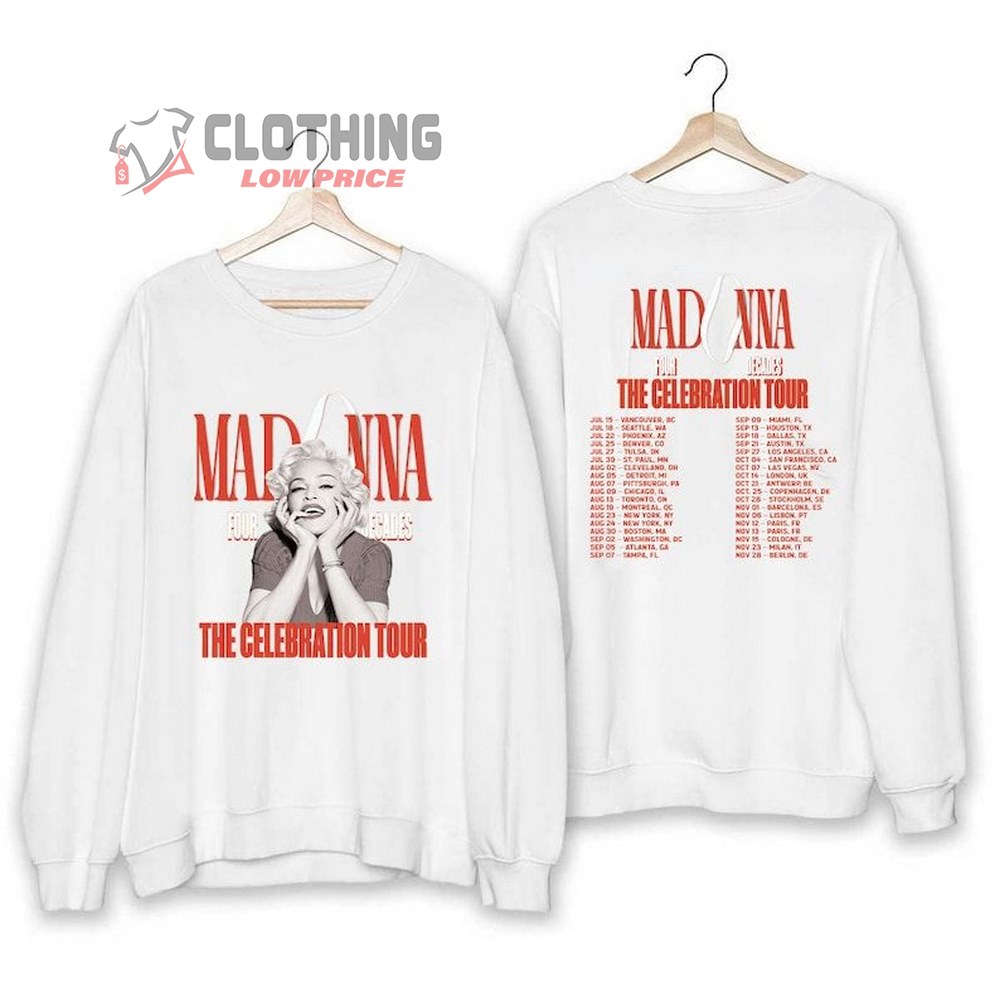 Madonna Celebration Tour Shirt, Madonna Tour 2024 Merch, Celebration