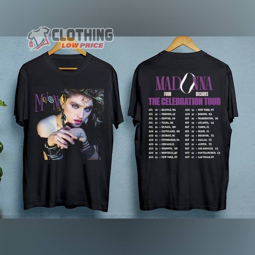 Madonna The Celebration 2023 Tour Setlist Tickets Merch, Madonna Tour Dates 2023 Shirt, Four Decades The Celebration 2023 T-Shirt