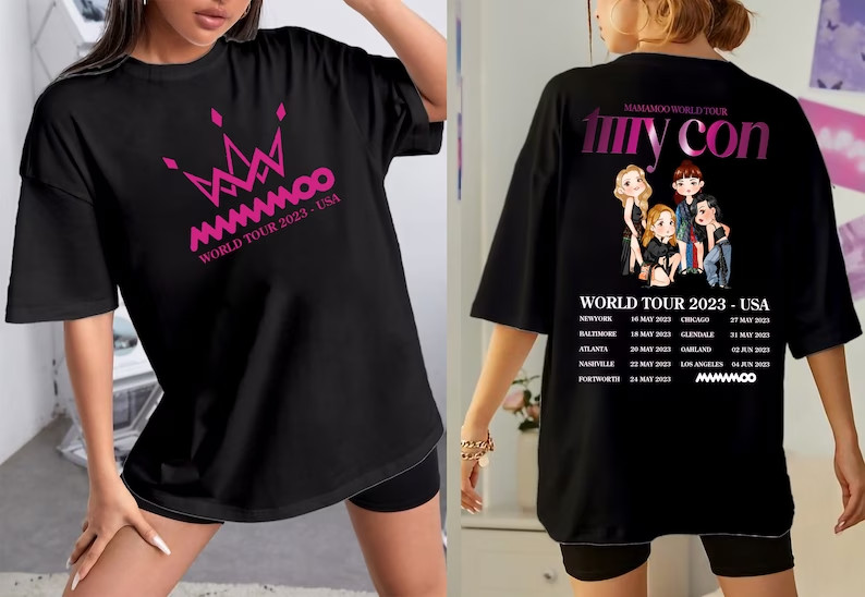 Mamamoo 2023 My Con Tour Merch, Mamamoo World Tour 2023 USA Shirt, Mamamoo Kpop Concert 2023 T-Shirt