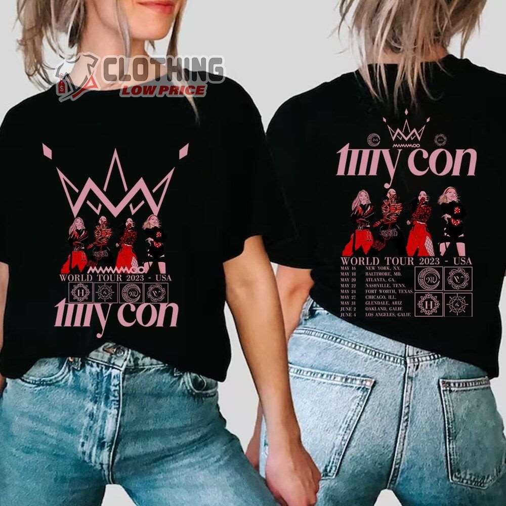 Mamamoo My Con World Tour 2023 USA Setlist Merch, Mamamoo Tour 2023 Shirt, Mamamoo Unisex Shirt, Mamamoo My Con Tour Dates 2023 T-Shirt