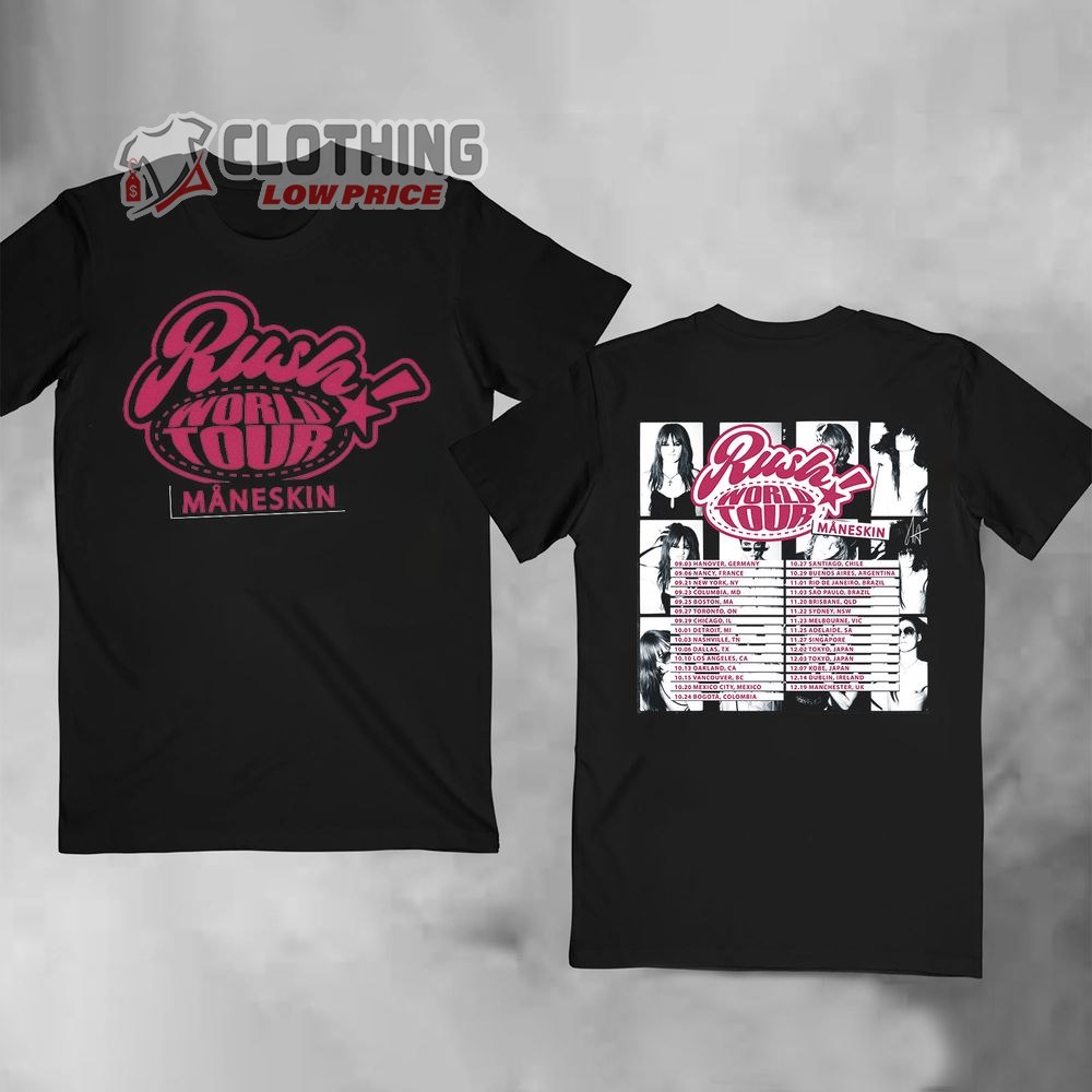 Maneskin Rush World Tour 2023 Merch, Maneskin Tour 2023 Shirt, Maneskin Rush World Tour 2023 Tickets T-Shirt