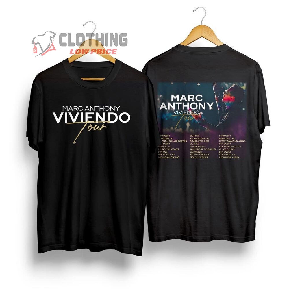 Marc Anthony Tour Viviendo Tour 2023 Merch, Viviendo Tour 2023 Shirt, Marc Anthony Tour Dates 2023 T-Shirt