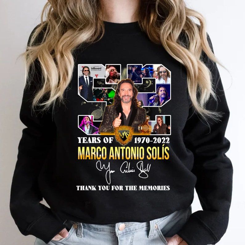 Marco Antonio Solis 52 Years Anniversary 1970-2022 Shirt With Signature, Tu Carcel Marco Antoni Solis Tour 2022 T-Shirt