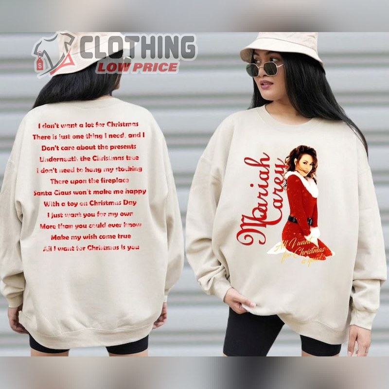 Mariah Carey All I Want For Christmas Is You 90s T- Shirt, Mariah Carey Tee, Mariah Carey Christmas Concert Sweatshirt, Mariah Carey Christmas Tour 2023 Merch