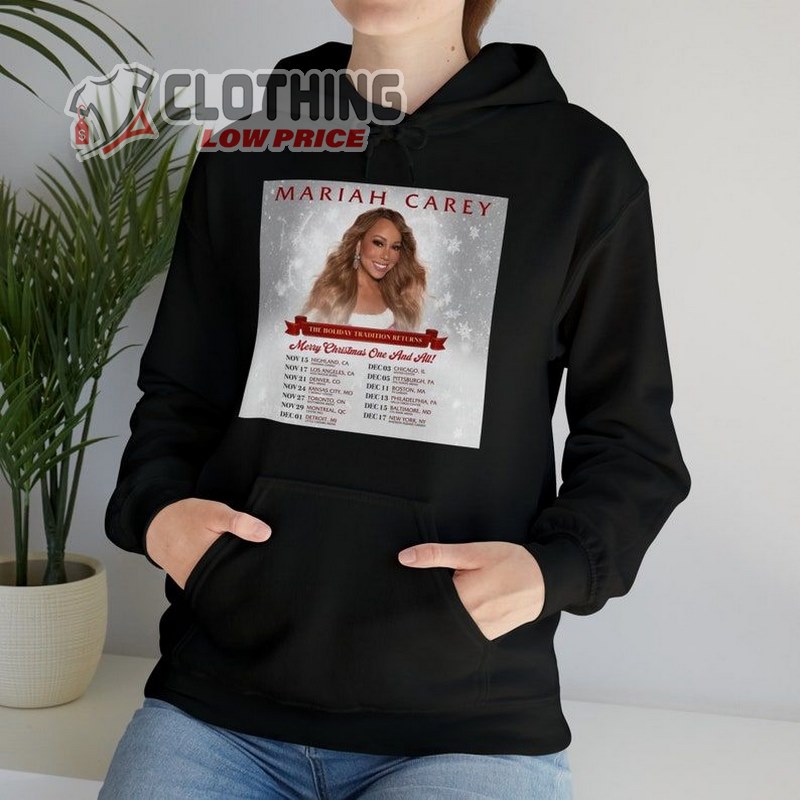 Mariah Carey Christmas Tour Dates 2023 Hoodie, Mariah Carey Christmas Tour Hoodie, Mariah Carey Christmas Album Merch