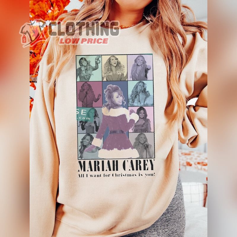 Mariah Carey Music Tour 2023 Shirt, Mariah Carey Merry Christmas One And All Tour 2023 Sweatshirt, Mariah Carey Christmas Album Merch