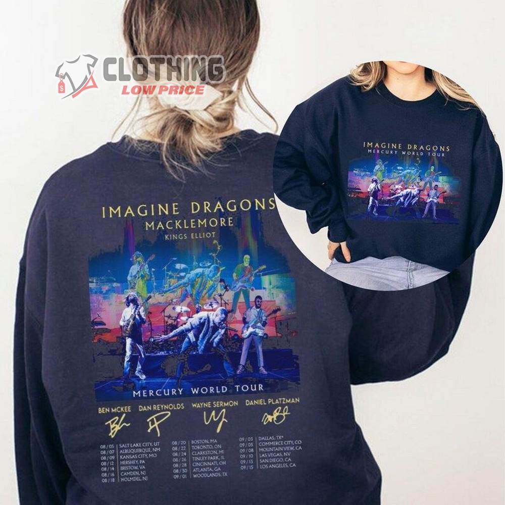 Mercury World Tour Merch, Imagine Dragons Retro Concert Mercury T-Shirt, Mercury Merch