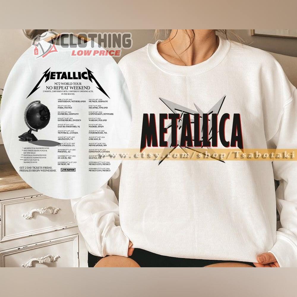 Metallica 42Nd Anniversary 1981-2023 Thank You For The Memories Signatures Merch, Metallica M72 Tour T-Shirt