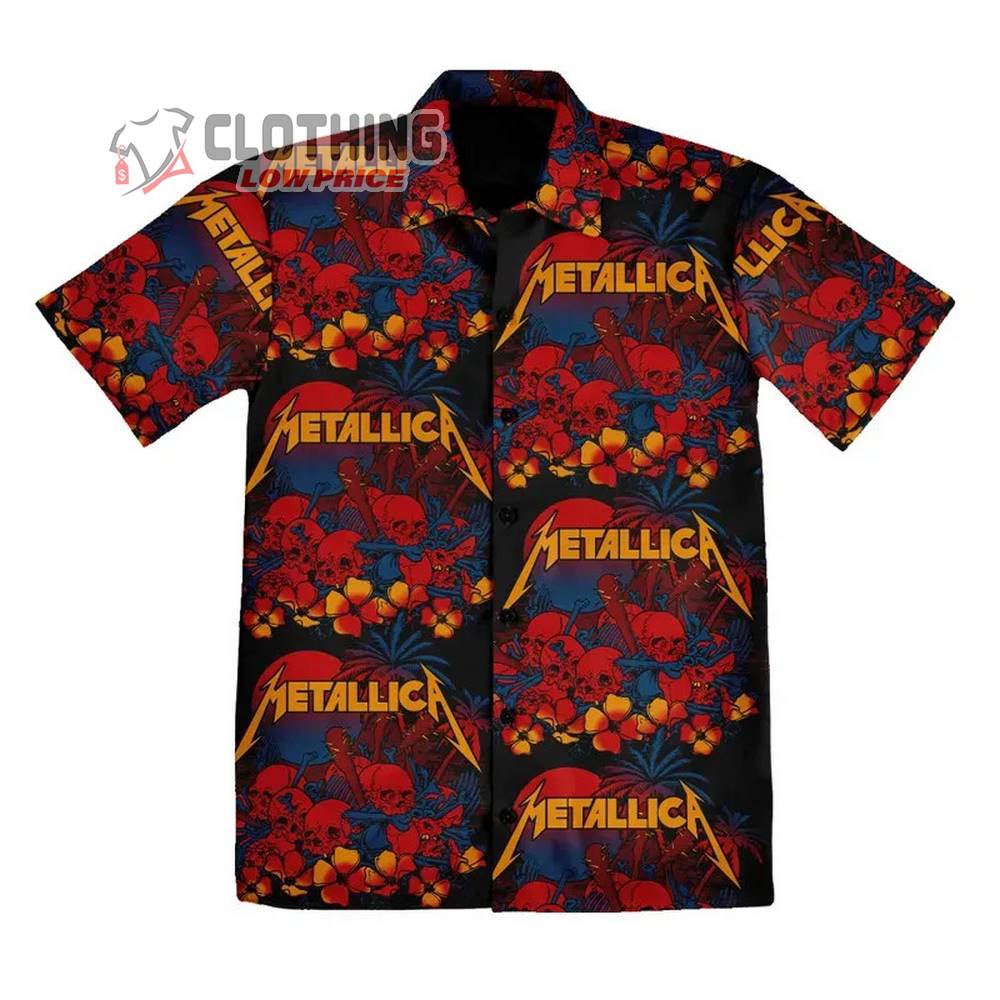 Metallica Island Skull Hawaiian Shirt