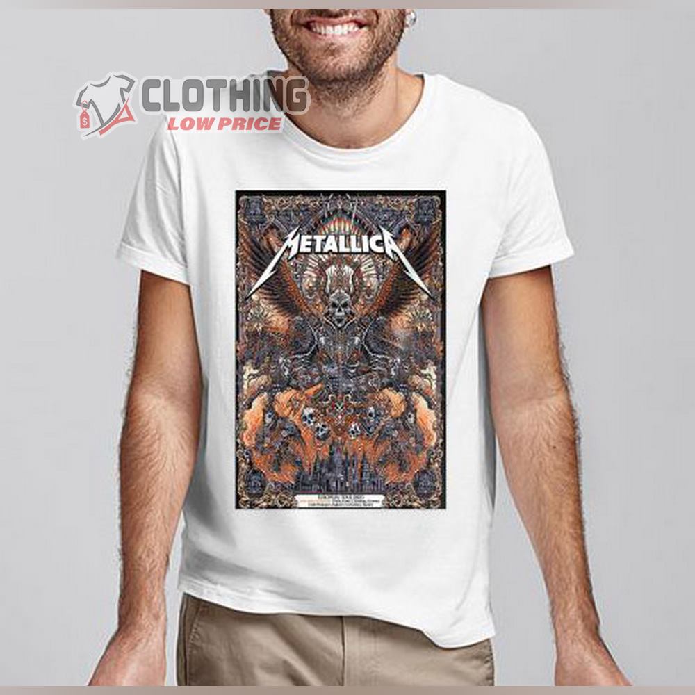 Metallica M72 World Tour 2023 Poster Merch, Metallica New ALbum 2023 Shirt, Metallica World Tour 2023 Lineup T-Shirt