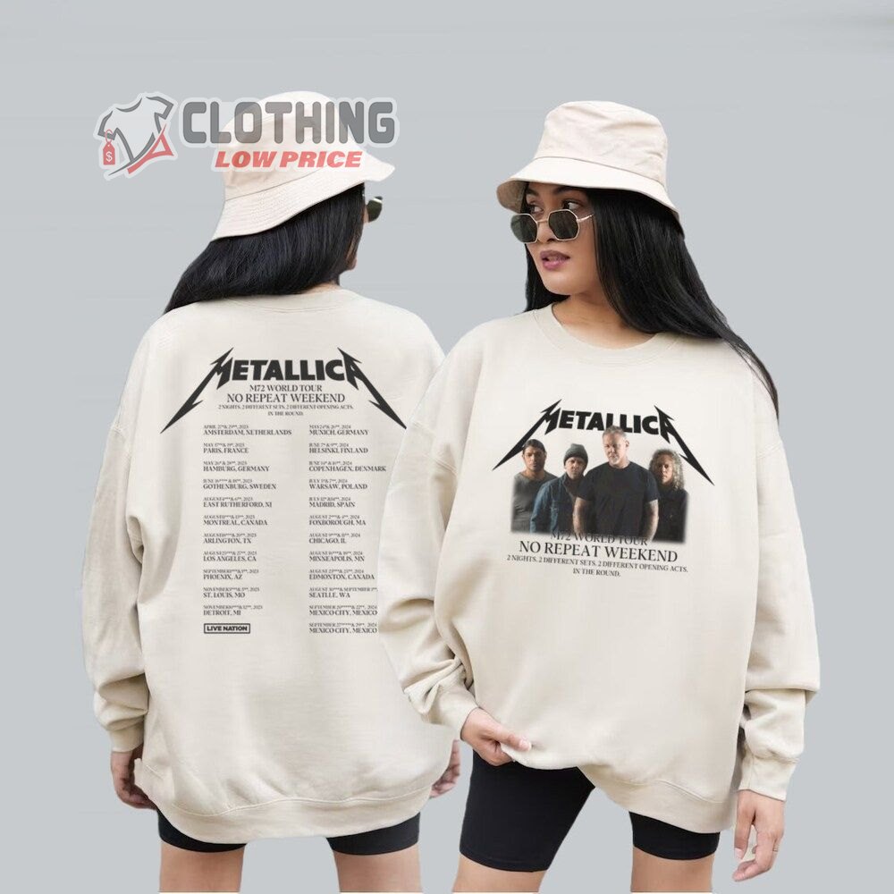 Metallica M72 World Tour No Repeat Weekend Merch, Metallica 72 Seasons 2023 – 2024 World Tour Shirt, Metallica 72 Seasons Full Abum T-Shirt